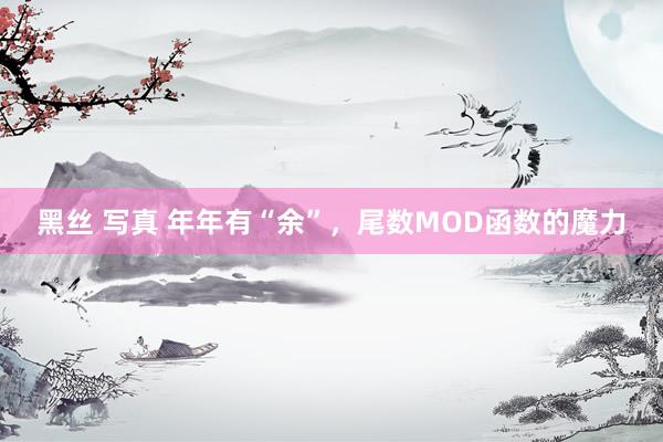 黑丝 写真 年年有“余”，尾数MOD函数的魔力
