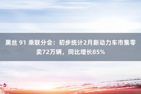 黑丝 91 乘联分会：初步统计2月新动力车市集零卖72万辆，同比增长85%