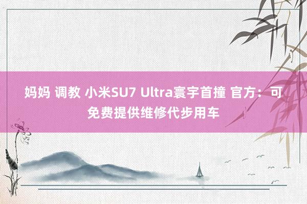 妈妈 调教 小米SU7 Ultra寰宇首撞 官方：可免费提供维修代步用车